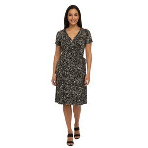 Josephine Studio Tiger Print Faux Wrap Dress – PL, Lightweight & Stretchy